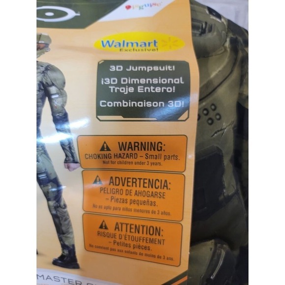 New Boys S (4-6) Halo Mastier Cheif‎ Costume 3D Jumpsuit Cosplay Size Small - Picture 3 of 7